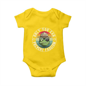 Only You Can Prevent Fascism Frog Resist Protest Baby Onesie Free Portland Oregon Freedom Retro TS02 Daisy Print Your Wear