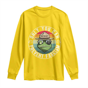 Only You Can Prevent Fascism Frog Resist Protest Long Sleeve Shirt Free Portland Oregon Freedom Retro TS02 Daisy Print Your Wear
