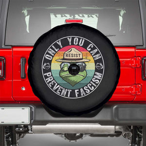 Only You Can Prevent Fascism Frog Resist Protest Spare Tire Cover Free Portland Oregon Freedom Retro TS02 Black Print Your Wear