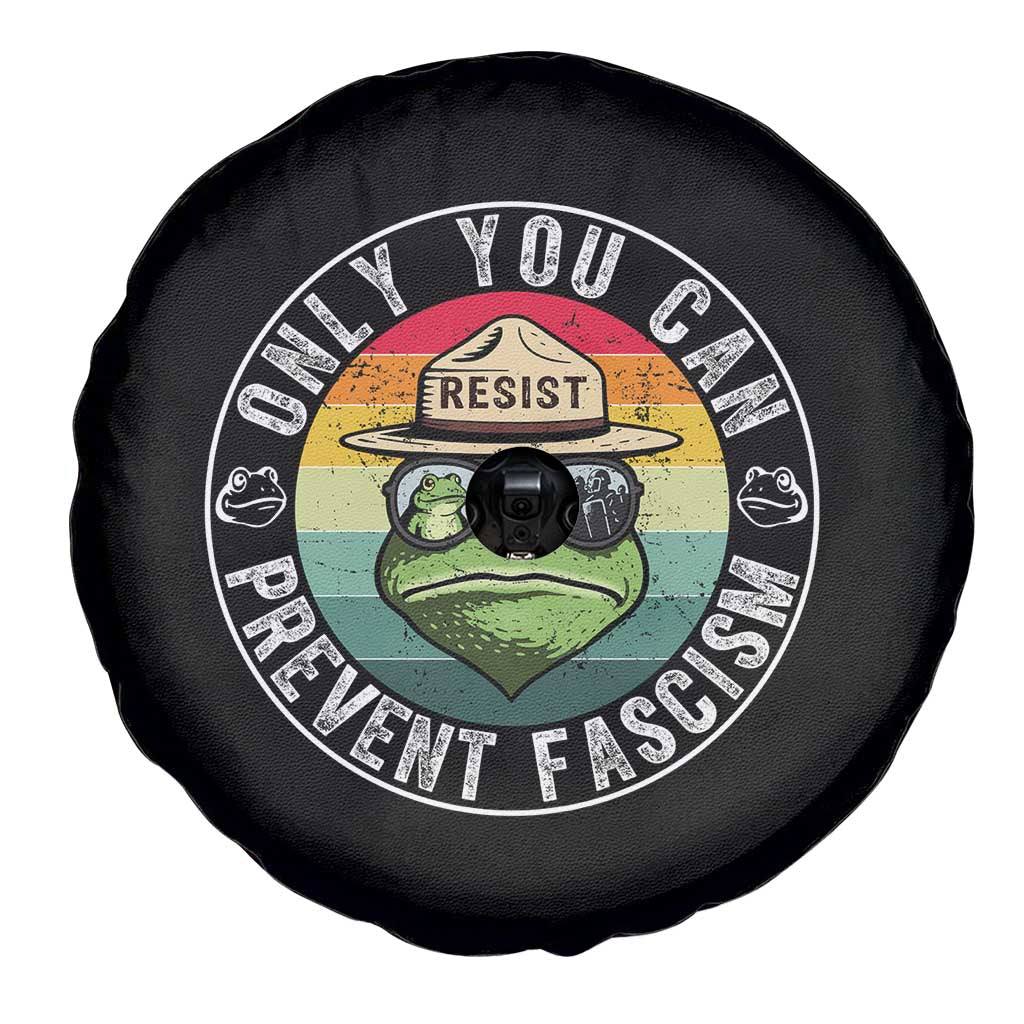 Only You Can Prevent Fascism Frog Resist Protest Spare Tire Cover Free Portland Oregon Freedom Retro TS02 Print Your Wear