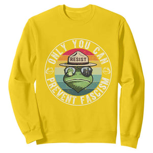 Only You Can Prevent Fascism Frog Resist Protest Sweatshirt Free Portland Oregon Freedom Retro TS02 Daisy Print Your Wear