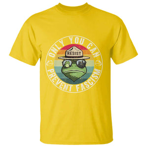 Only You Can Prevent Fascism Frog Resist Protest T Shirt Free Portland Oregon Freedom Retro TS02 Daisy Print Your Wear