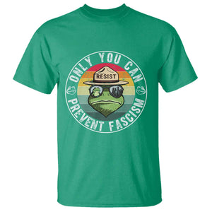Only You Can Prevent Fascism Frog Resist Protest T Shirt Free Portland Oregon Freedom Retro TS02 Irish Green Print Your Wear