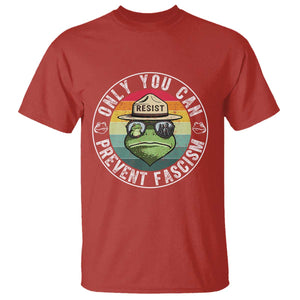 Only You Can Prevent Fascism Frog Resist Protest T Shirt Free Portland Oregon Freedom Retro TS02 Red Print Your Wear