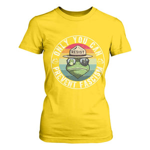 Only You Can Prevent Fascism Frog Resist Protest T Shirt For Women Free Portland Oregon Freedom Retro TS02 Daisy Print Your Wear