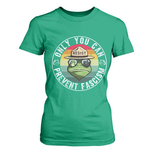 Only You Can Prevent Fascism Frog Resist Protest T Shirt For Women Free Portland Oregon Freedom Retro TS02 Irish Green Print Your Wear