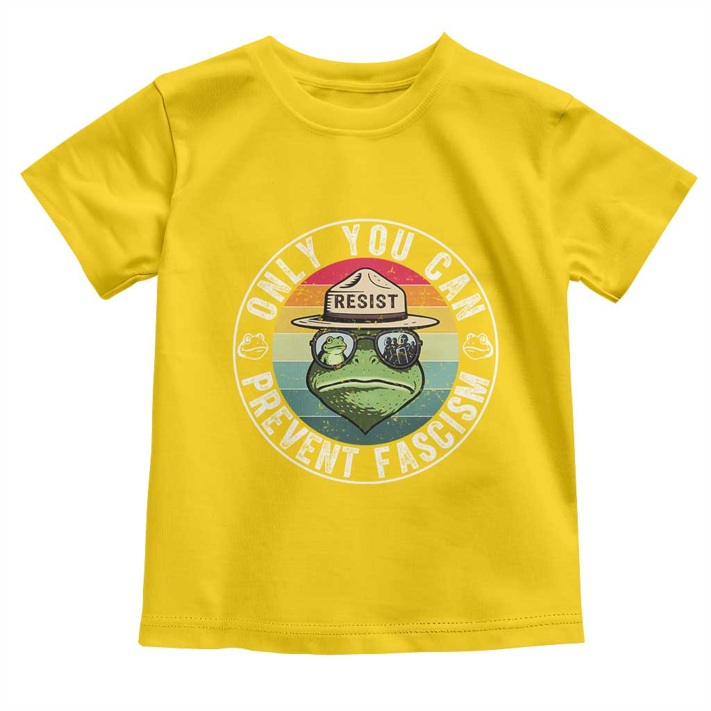 Only You Can Prevent Fascism Frog Resist Protest Toddler T Shirt Free Portland Oregon Freedom Retro TS02 Daisy Print Your Wear