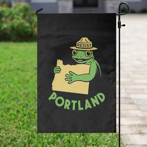 Portland Frog Resist Garden Flag Oregon Map Vintage Graphic TS02 Print Your Wear
