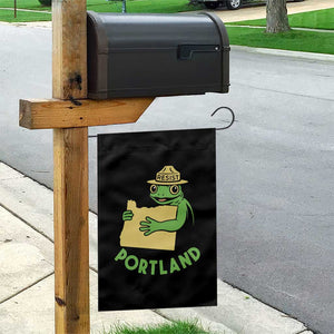Portland Frog Resist Garden Flag Oregon Map Vintage Graphic TS02 Print Your Wear
