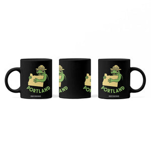 Portland Frog Resist Coffee Mug Oregon Map Vintage Graphic TS02 Print Your Wear