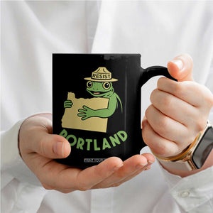 Portland Frog Resist Coffee Mug Oregon Map Vintage Graphic TS02 Print Your Wear