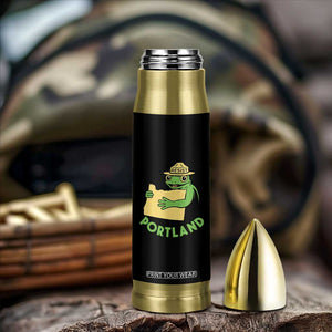 Portland Frog Resist Bullet Tumbler Oregon Map Vintage Graphic TS02 Print Your Wear