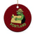 Portland Frog Resist Ceramic Ornament Oregon Map Vintage Graphic - Print Your Wear