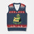 Portland Frog Resist V-Neck Knit Sweater Vest Oregon Map Vintage Graphic - Print Your Wear