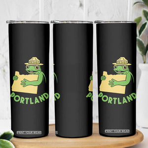 Portland Frog Resist Skinny Tumbler Oregon Map Vintage Graphic TS02 Print Your Wear