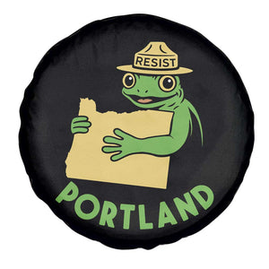 Portland Frog Resist Spare Tire Cover Oregon Map Vintage Graphic TS02 Print Your Wear