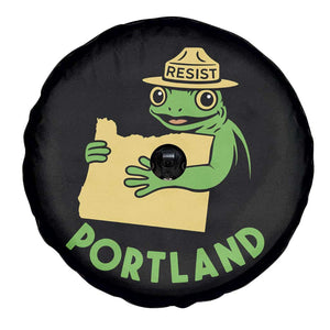 Portland Frog Resist Spare Tire Cover Oregon Map Vintage Graphic TS02 Print Your Wear