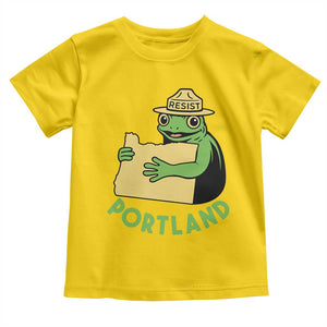Portland Frog Resist Toddler T Shirt Oregon Map Vintage Graphic TS02 Daisy Print Your Wear