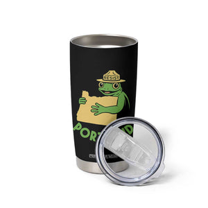 Portland Frog Resist Tumbler Cup Oregon Map Vintage Graphic TS02 Print Your Wear