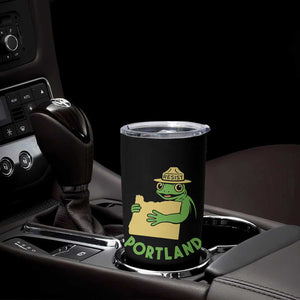 Portland Frog Resist Tumbler Cup Oregon Map Vintage Graphic TS02 Print Your Wear