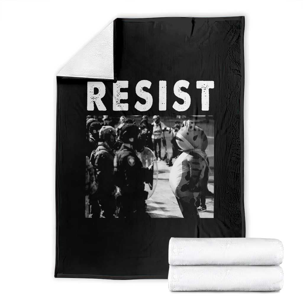 Portland Resist Frog Throw Blanket Oregon Iconic Frogs Photo Protest Moment TS02 Black Print Your Wear