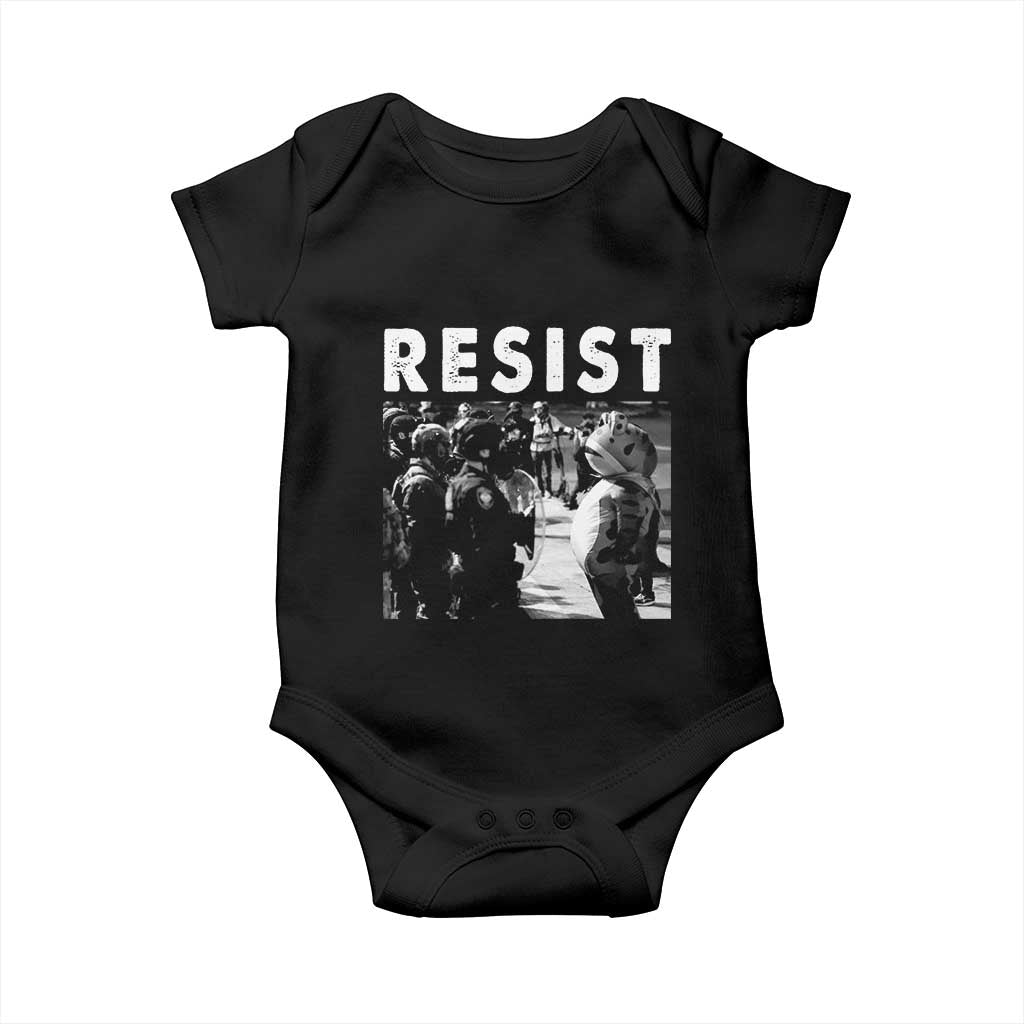 Portland Resist Frog Baby Onesie Oregon Iconic Frogs Photo Protest Moment TS02 Black Print Your Wear