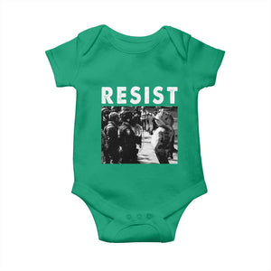 Portland Resist Frog Baby Onesie Oregon Iconic Frogs Photo Protest Moment TS02 Irish Green Print Your Wear