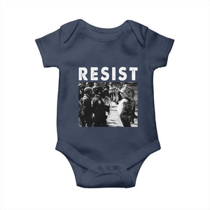 Portland Resist Frog Baby Onesie Oregon Iconic Frogs Photo Protest Moment TS02 Navy Print Your Wear