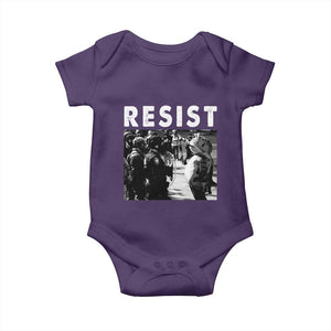 Portland Resist Frog Baby Onesie Oregon Iconic Frogs Photo Protest Moment TS02 Purple Print Your Wear