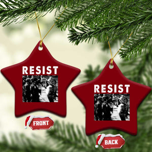 Portland Resist Frog Ceramic Ornament Oregon Iconic Frogs Photo Protest Moment TS02 Print Your Wear