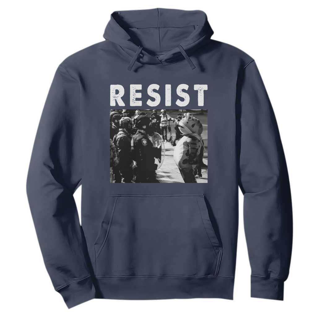 Portland Resist Frog Hoodie Oregon Iconic Frogs Photo Protest Moment TS02 Navy Print Your Wear