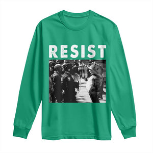 Portland Resist Frog Long Sleeve Shirt Oregon Iconic Frogs Photo Protest Moment TS02 Irish Green Print Your Wear