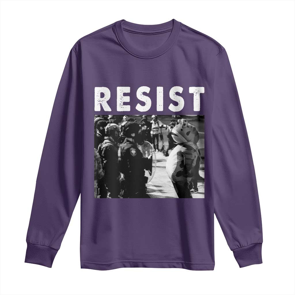 Portland Resist Frog Long Sleeve Shirt Oregon Iconic Frogs Photo Protest Moment TS02 Purple Print Your Wear
