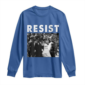 Portland Resist Frog Long Sleeve Shirt Oregon Iconic Frogs Photo Protest Moment TS02 Royal Blue Print Your Wear