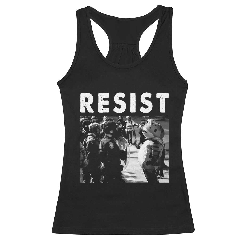 Portland Resist Frog Racerback Tank Top Oregon Iconic Frogs Photo Protest Moment TS02 Black Print Your Wear