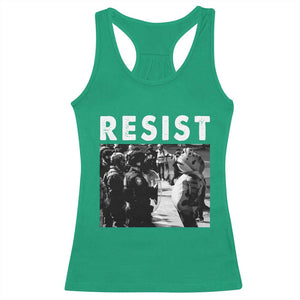 Portland Resist Frog Racerback Tank Top Oregon Iconic Frogs Photo Protest Moment TS02 Irish Green Print Your Wear