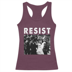 Portland Resist Frog Racerback Tank Top Oregon Iconic Frogs Photo Protest Moment TS02 Maroon Print Your Wear