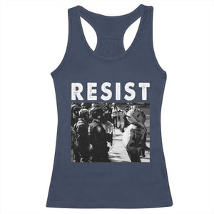 Portland Resist Frog Racerback Tank Top Oregon Iconic Frogs Photo Protest Moment TS02 Navy Print Your Wear