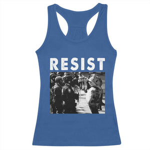 Portland Resist Frog Racerback Tank Top Oregon Iconic Frogs Photo Protest Moment TS02 Royal Blue Print Your Wear