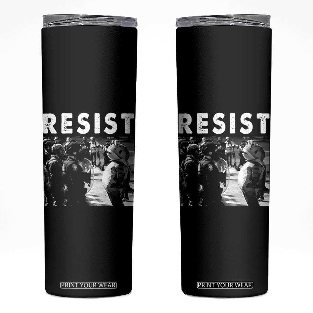 Portland Resist Frog Skinny Tumbler Oregon Iconic Frogs Photo Protest Moment TS02 Black Print Your Wear