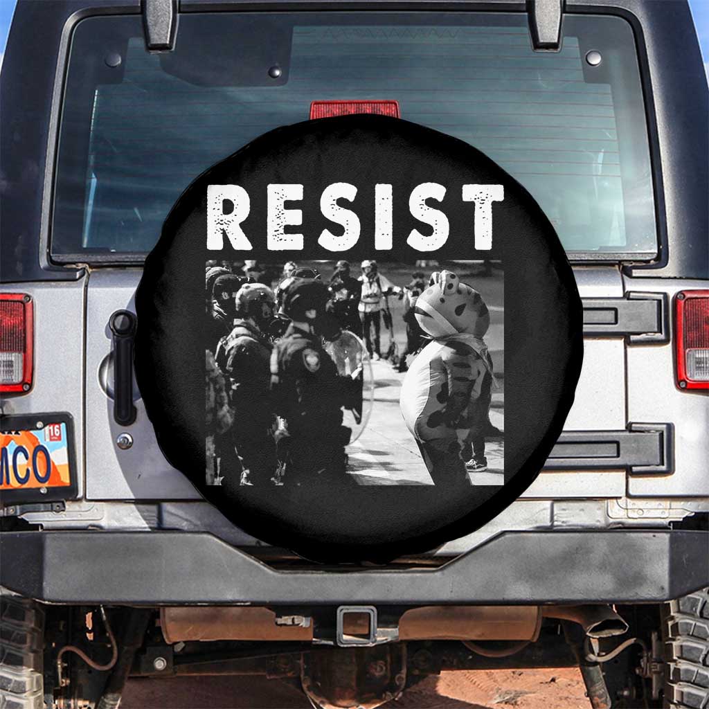 Portland Resist Frog Spare Tire Cover Oregon Iconic Frogs Photo Protest Moment TS02 No hole Black Print Your Wear