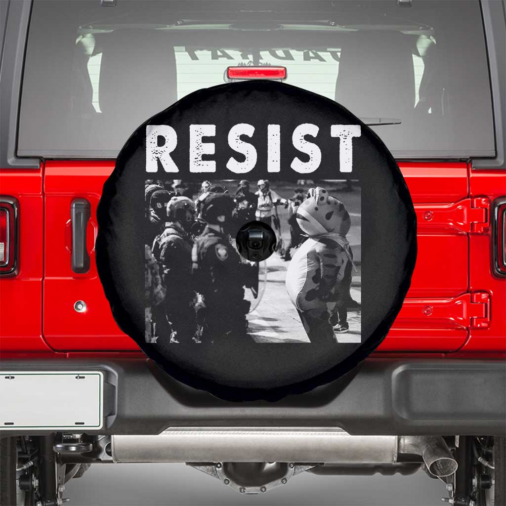 Portland Resist Frog Spare Tire Cover Oregon Iconic Frogs Photo Protest Moment TS02 Black Print Your Wear