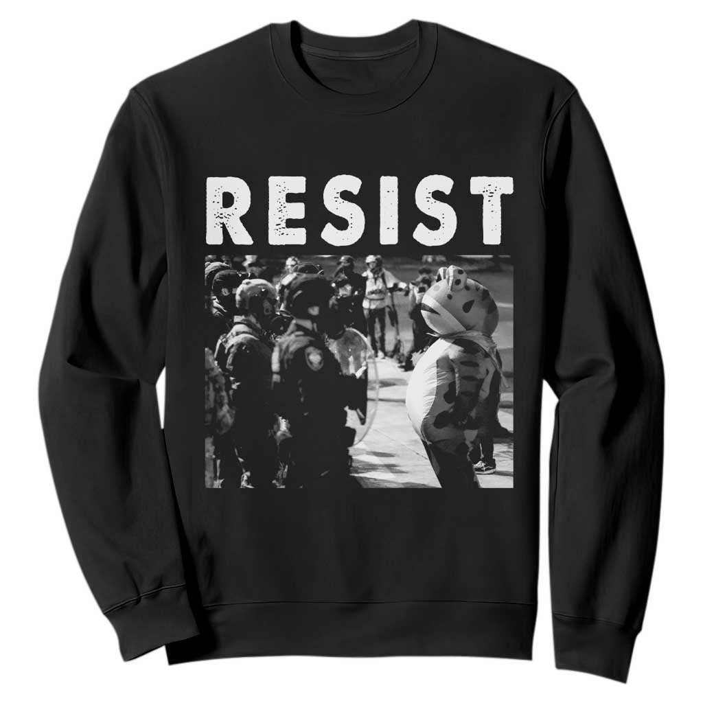 Portland Resist Frog Sweatshirt Oregon Iconic Frogs Photo Protest Moment TS02 Black Print Your Wear