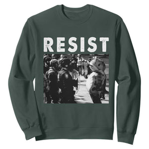 Portland Resist Frog Sweatshirt Oregon Iconic Frogs Photo Protest Moment TS02 Dark Forest Green Print Your Wear