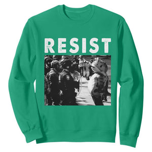Portland Resist Frog Sweatshirt Oregon Iconic Frogs Photo Protest Moment TS02 Irish Green Print Your Wear