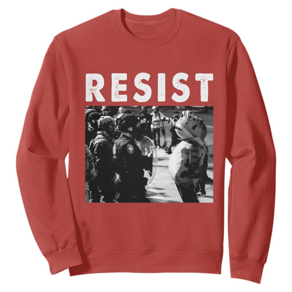 Portland Resist Frog Sweatshirt Oregon Iconic Frogs Photo Protest Moment TS02 Red Print Your Wear