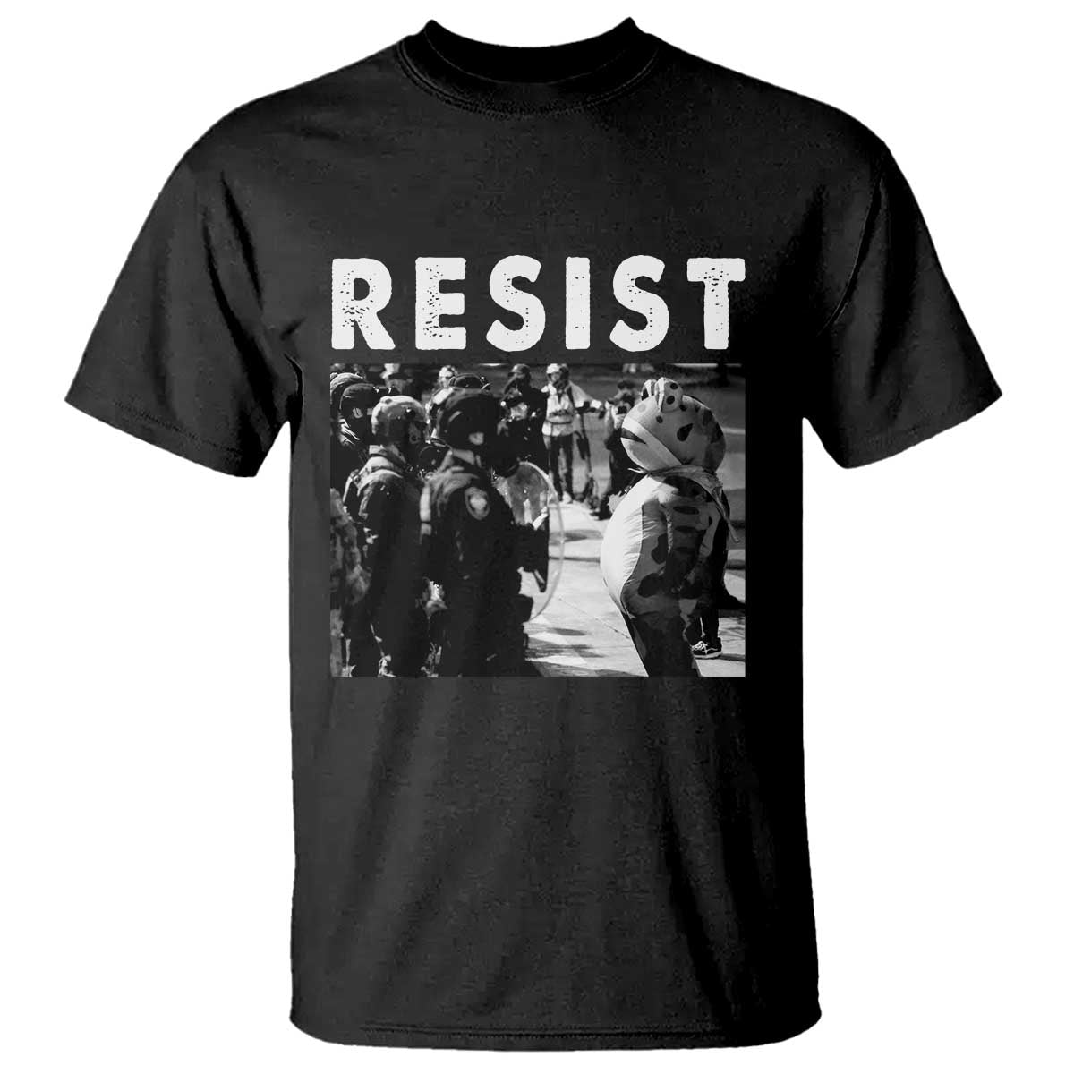 Portland Resist Frog T Shirt Oregon Iconic Frogs Photo Protest Moment TS02 Black Print Your Wear
