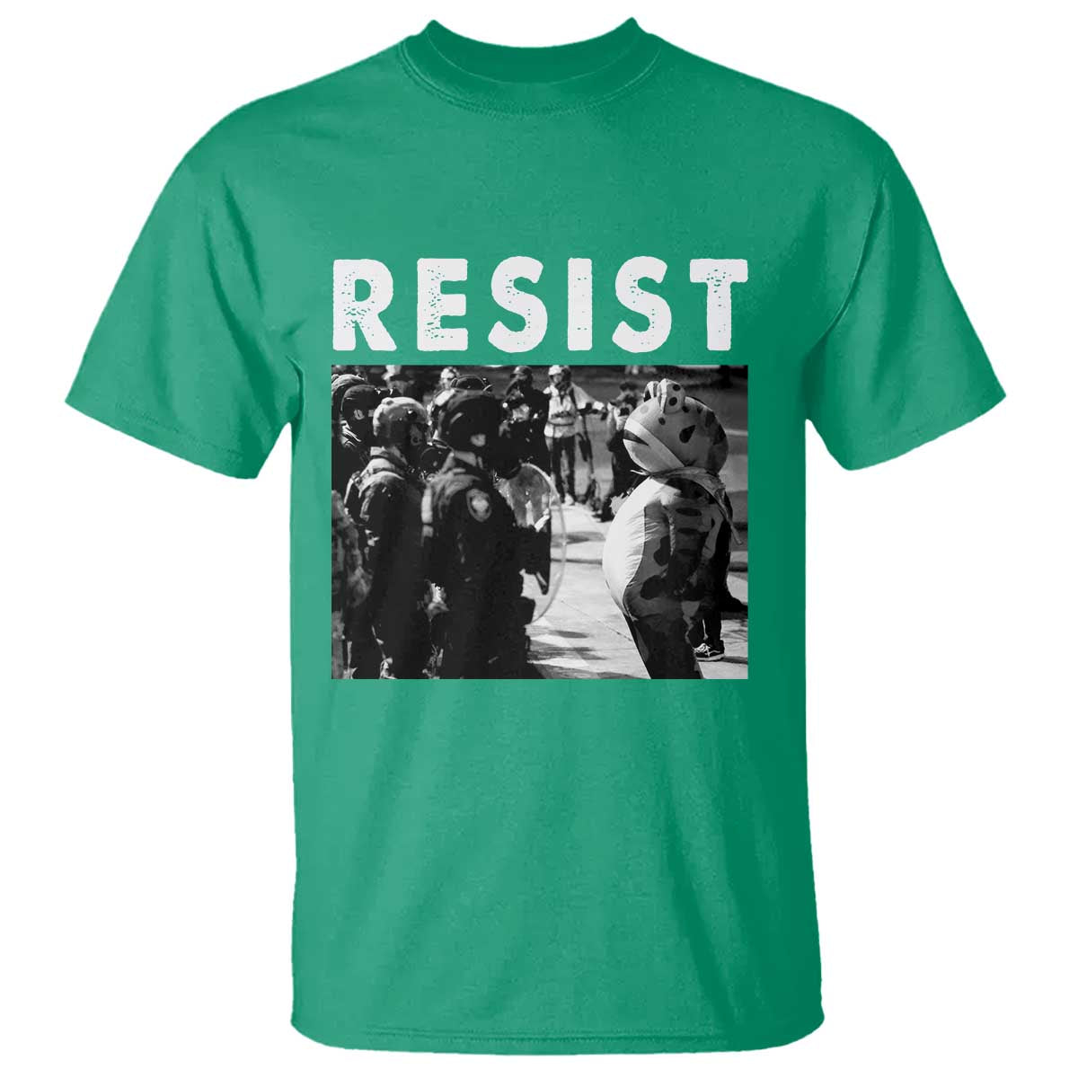 Portland Resist Frog T Shirt Oregon Iconic Frogs Photo Protest Moment TS02 Irish Green Print Your Wear