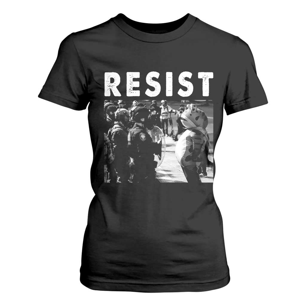 Portland Resist Frog T Shirt For Women Oregon Iconic Frogs Photo Protest Moment TS02 Black Print Your Wear