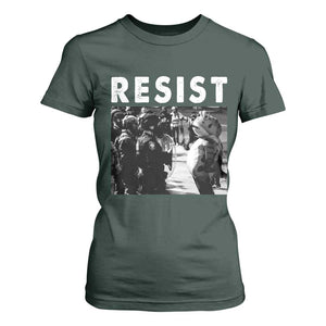 Portland Resist Frog T Shirt For Women Oregon Iconic Frogs Photo Protest Moment TS02 Dark Forest Green Print Your Wear